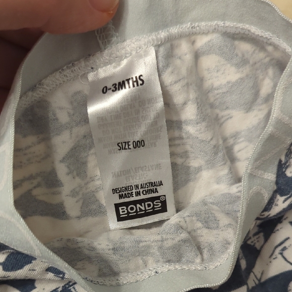 Bonds Navy and White Kids Leggings - Picture 2 of 4